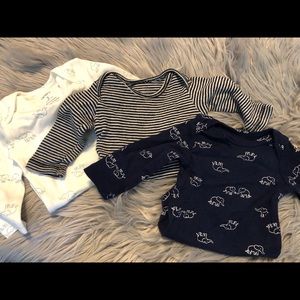 Carter’s Three Matching Long Sleeve Onesies